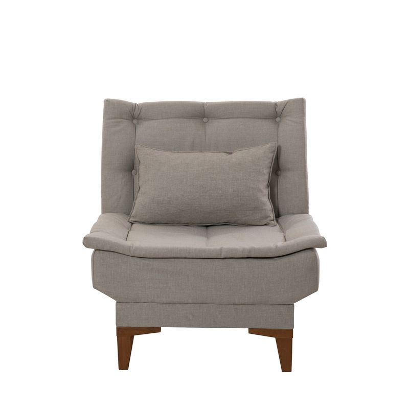 Casa si Gradina - Mobilier - Scaune si fotolii - Fotolii - Fotoliu, Hanah Home, lemn fag, stofa in, crem, 75x90x70 cm - Infinity.ro