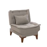 Casa si Gradina - Mobilier - Scaune si fotolii - Fotolii - Fotoliu, Hanah Home, lemn fag, stofa in, crem, 75x90x70 cm - Infinity.ro