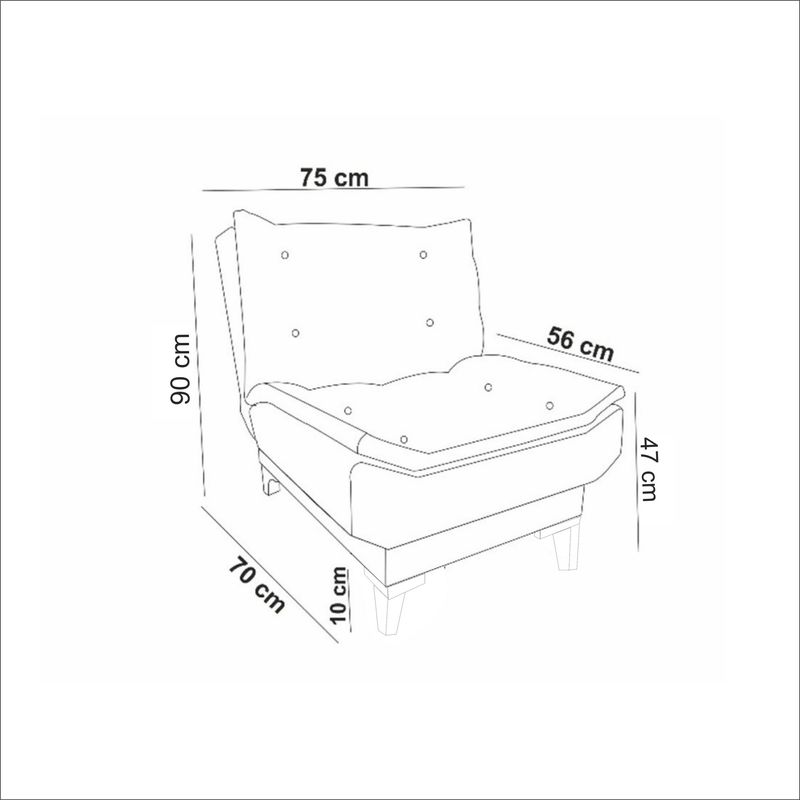 Casa si Gradina - Mobilier - Scaune si fotolii - Fotolii - Fotoliu, Hanah Home, lemn fag, stofa in, crem, 75x90x70 cm - Infinity.ro