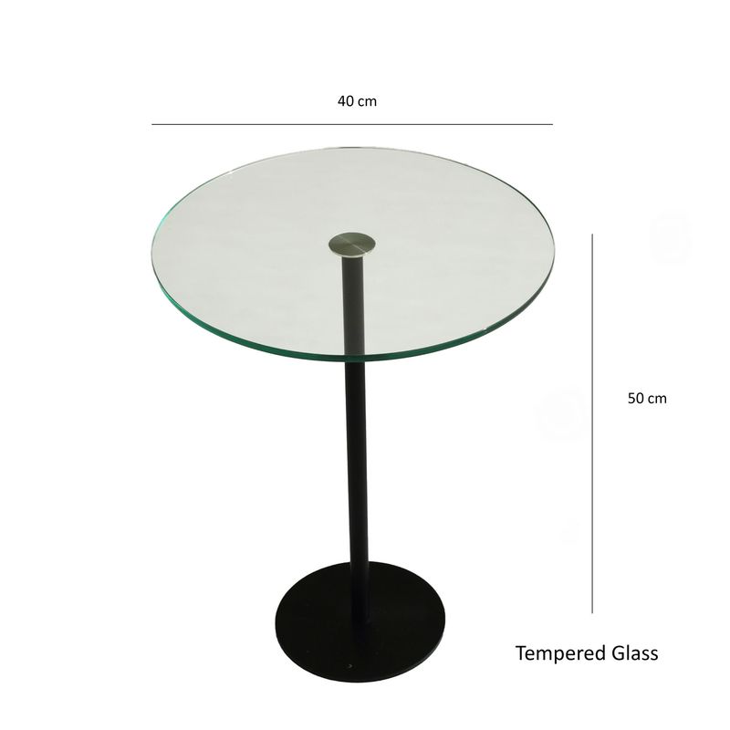 Casa si Gradina - Mobilier - Mese si birouri - Masute de cafea - Masuta de cafea, Hanah Home, sticla securizata, negru, 40x40x50 cm - Infinity.ro