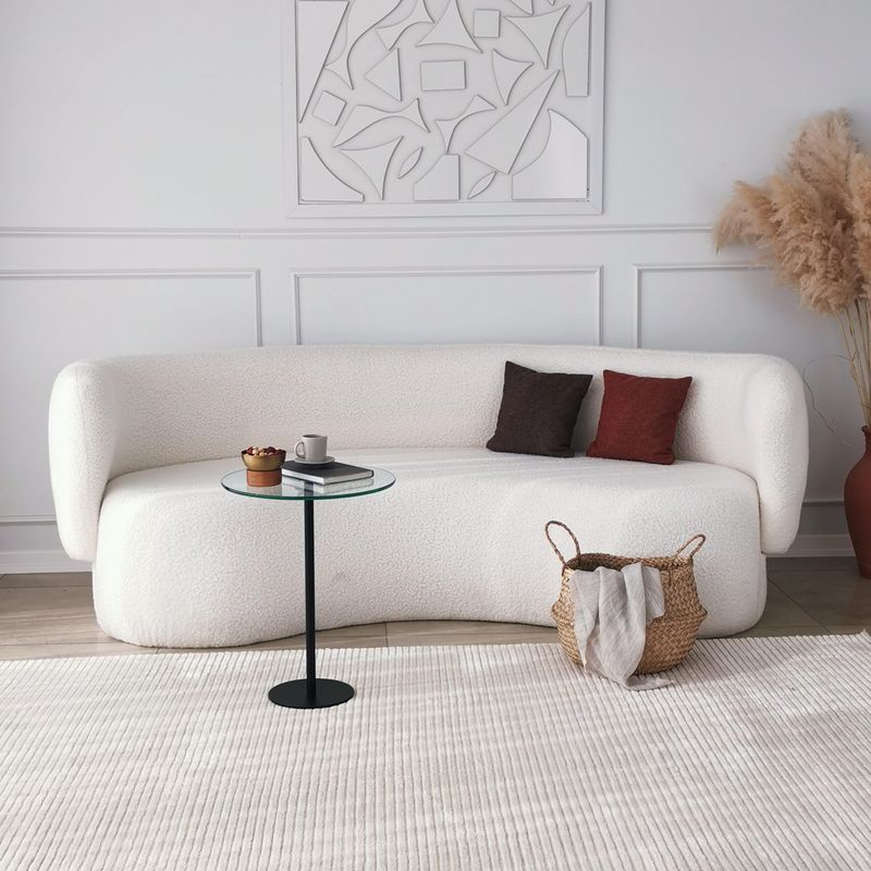 Casa si Gradina - Mobilier - Mese si birouri - Masute de cafea - Masuta de cafea, Hanah Home, sticla securizata, negru, 40x40x50 cm - Infinity.ro