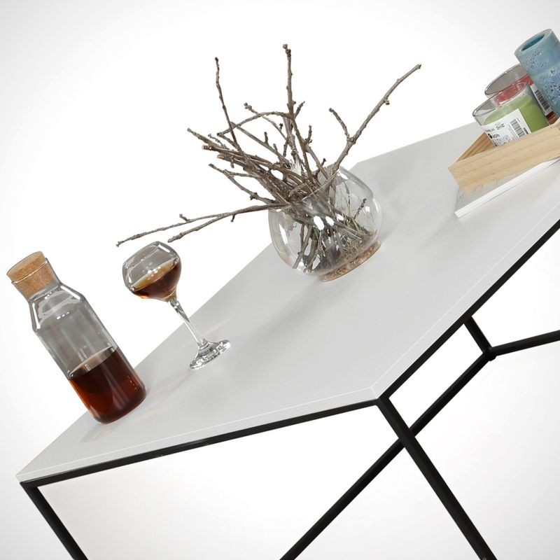 Casa si Gradina - Mobilier - Mese si birouri - Masute de cafea - Masuta de cafea, Hanah Home, pal melaminat, alb, 75x75x43 cm - Infinity.ro
