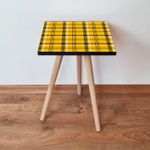 Casa si Gradina - Mobilier - Mese si birouri - Mese living - Masa laterala, Hanah Home, mdf, mustar, rosu, galben, negru, 35x35x42 cm - Infinity.ro