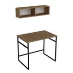 Casa si Gradina - Mobilier - Mese si birouri - Birouri - Birou de studiu, Hanah Home, pal melaminat, stejar si negru, 90x60x75 cm - Infinity.ro