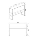 Casa si Gradina - Mobilier - Seturi de mobilier - Seturi living - Set mobilier living, Hanah Home, pal melaminat, travertin si negru, picioare metalice - Infinity.ro