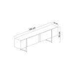 Casa si Gradina - Mobilier - Seturi de mobilier - Seturi living - Set mobilier living, Hanah Home, pal melaminat, travertin si negru, picioare metalice - Infinity.ro