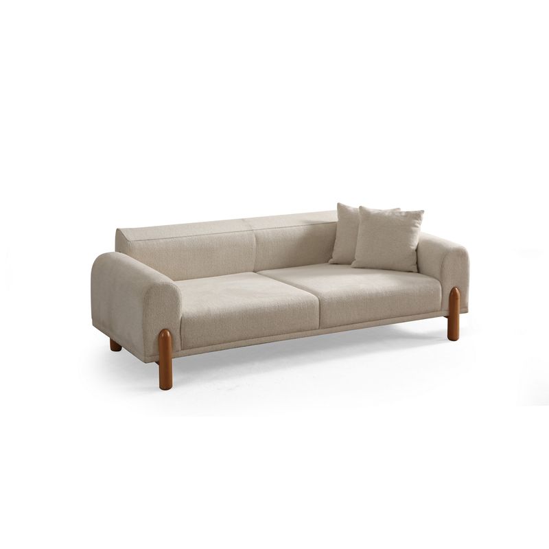Casa si Gradina - Mobilier - Canapele si coltare - Canapele - Canapea extensibila 3 locuri, Atelier Del Sofa, lemn de fag, crem, 228x88x75 cm - Infinity.ro