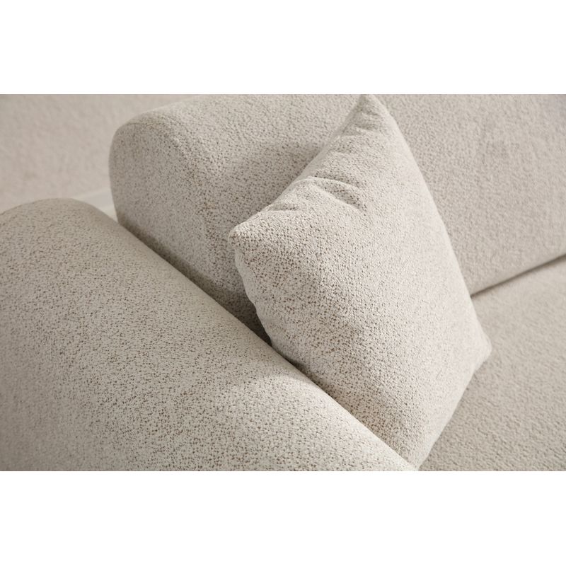 Casa si Gradina - Mobilier - Canapele si coltare - Canapele - Canapea extensibila 3 locuri, Atelier Del Sofa, lemn de fag, crem, 228x88x75 cm - Infinity.ro