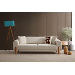 Casa si Gradina - Mobilier - Canapele si coltare - Canapele - Canapea extensibila 3 locuri, Atelier Del Sofa, lemn de fag, crem, 228x88x75 cm - Infinity.ro