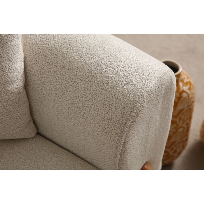 Casa si Gradina - Mobilier - Canapele si coltare - Canapele - Canapea extensibila 3 locuri, Atelier Del Sofa, lemn de fag, crem, 228x88x75 cm - Infinity.ro