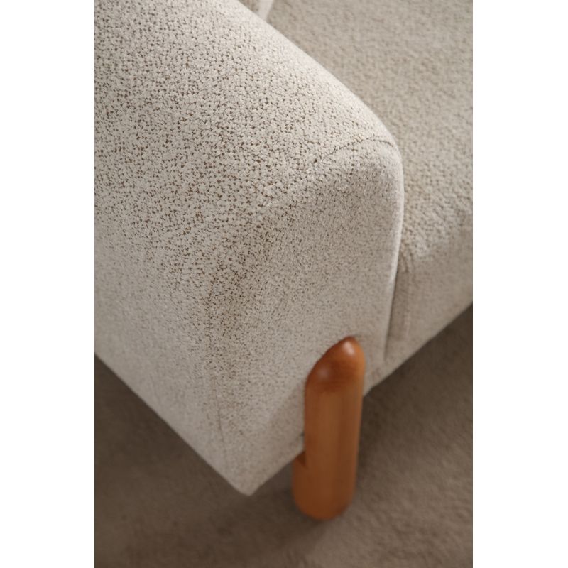 Casa si Gradina - Mobilier - Canapele si coltare - Canapele - Canapea extensibila 3 locuri, Atelier Del Sofa, lemn de fag, crem, 228x88x75 cm - Infinity.ro