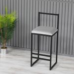 Casa si Gradina - Mobilier - Scaune si fotolii - Tabureti - Taburet bar, Hanah Home, metal, crem, 35x35x80 cm - Infinity.ro