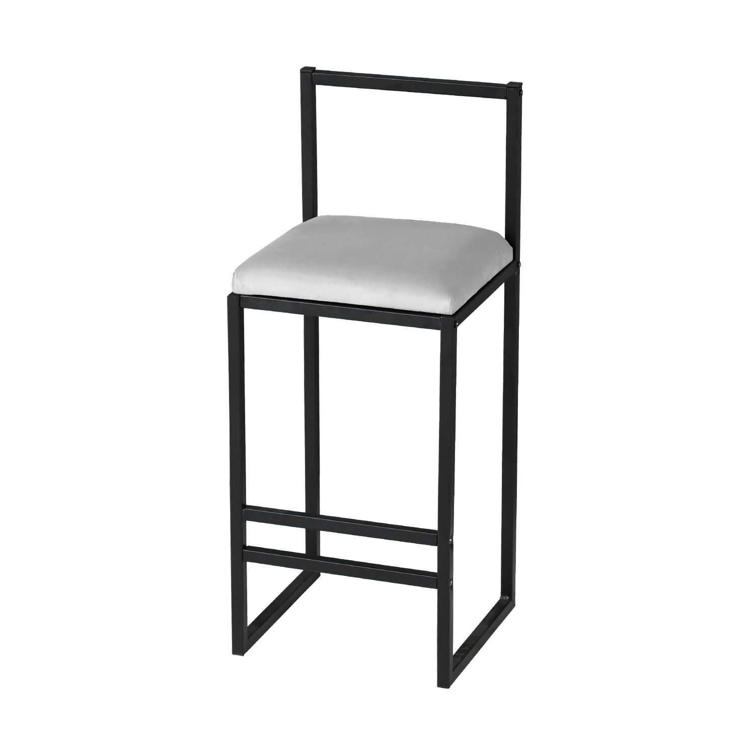 Taburet bar, Hanah Home, metal, crem, 35x35x80 cm