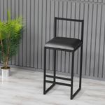 Casa si Gradina - Mobilier - Scaune si fotolii - Tabureti - Taburet de bar, Hanah Home, metal, fume, 35x35x84 cm - Infinity.ro