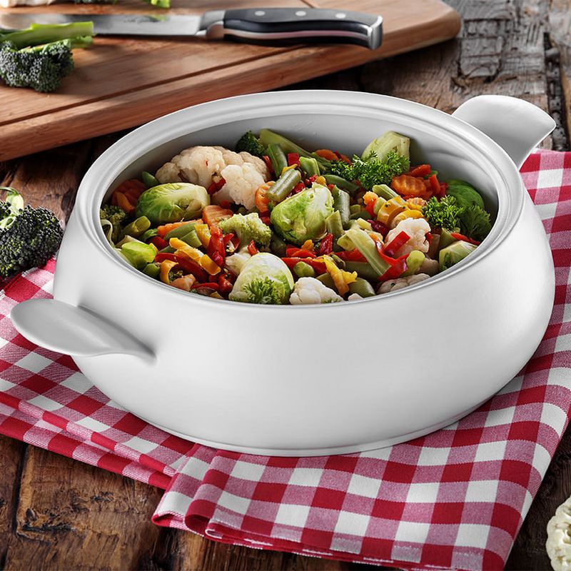 Casa si Gradina - Bucatarie si vesela - Vase pentru gatit - Oale si cratite - Oala, Hermia, portelan rezistent la foc, alb, 3.6 l - Infinity.ro