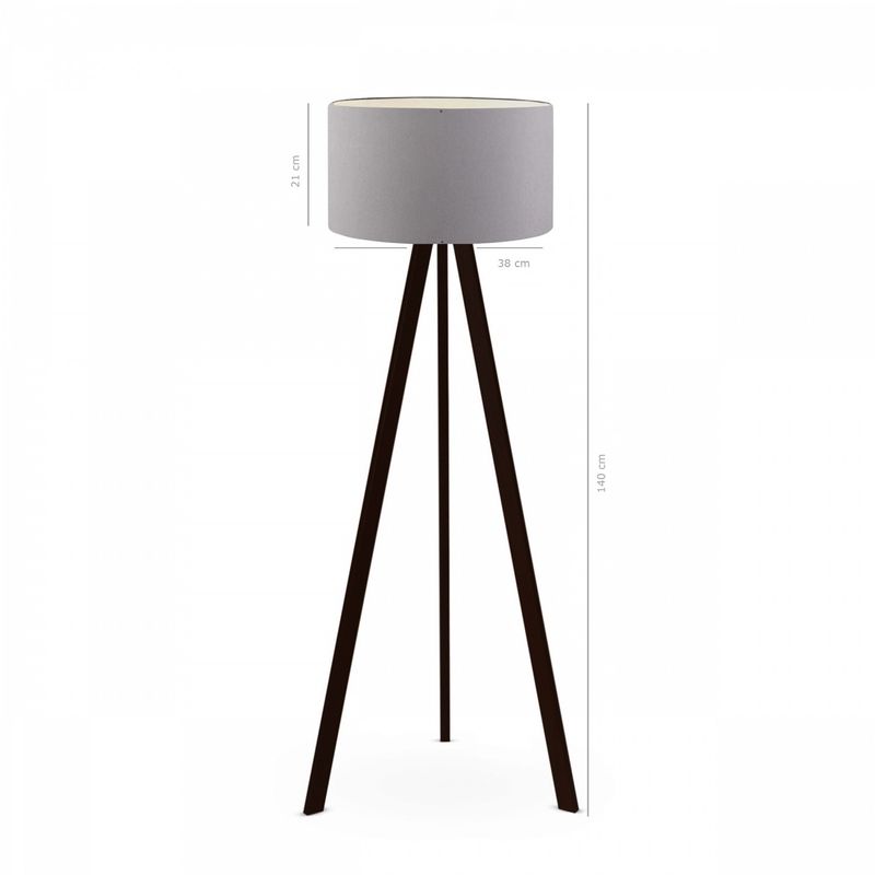 Casa si Gradina - Corpuri si surse de iluminat - Veioze si lampi - Lampadare - Lampadar, Opviq, pvc, gri, 21x38x140 cm - Infinity.ro