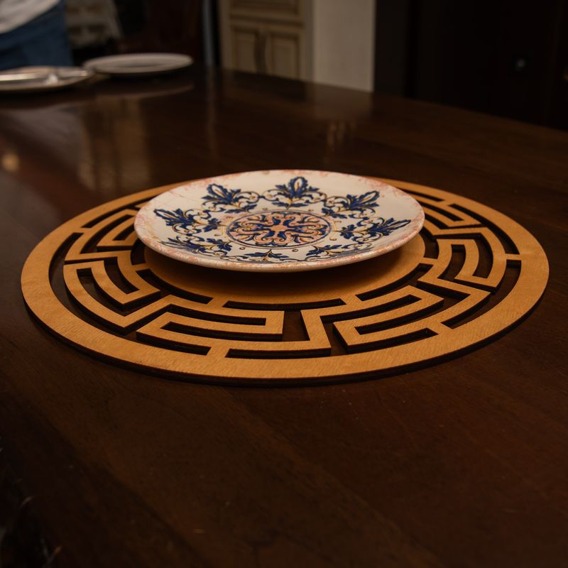 Casa si Gradina - Textile si covoare - Textile bucatarie - Servete si naproane - Set covorase de masa, Hermia, lemn, miere, 36x36 cm, 4 bucati, 790PYN1113 - Infinity.ro