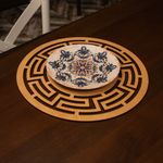 Casa si Gradina - Textile si covoare - Textile bucatarie - Servete si naproane - Set covorase de masa, Hermia, lemn, miere, 36x36 cm, 4 bucati, 790PYN1113 - Infinity.ro