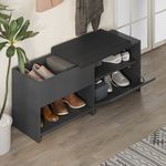 Casa si Gradina - Mobilier - Dulapuri si sifoniere - Dulapuri pantofi - Dulap pentru pantofi, Hanah Home, pal melaminat, antracit, 120.3x40.5x51 cm - Infinity.ro