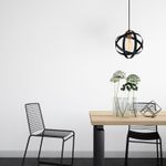 Casa si Gradina - Corpuri si surse de iluminat - Lustre si pendule - Lustra, Opviq, metal, negru antic, diametru 25 cm, inaltime reglabila - Infinity.ro