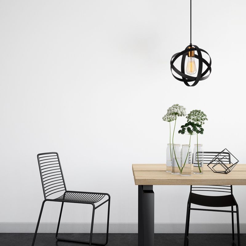Casa si Gradina - Corpuri si surse de iluminat - Lustre si pendule - Lustra, Opviq, metal, negru antic, diametru 25 cm, inaltime reglabila - Infinity.ro