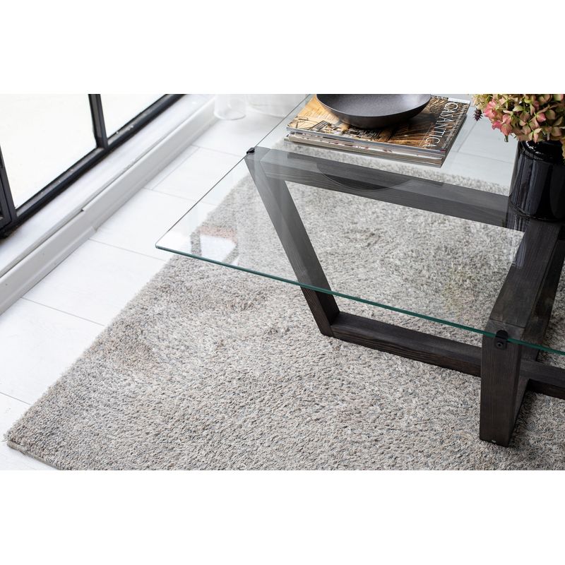 Casa si Gradina - Mobilier - Mese si birouri - Masute de cafea - Masuta de cafea, Hanah Home, sticla calita, cadru lemn masiv de pin, antracit, 105x65x35 cm - Infinity.ro