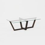 Casa si Gradina - Mobilier - Mese si birouri - Masute de cafea - Masuta de cafea, Hanah Home, sticla calita, cadru lemn masiv de pin, antracit, 105x65x35 cm - Infinity.ro