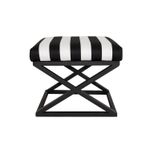 Casa si Gradina - Mobilier - Scaune si fotolii - Tabureti - Taburet, Atelier Del Sofa, metal, poliester, negru alb, 42x50x40 cm - Infinity.ro