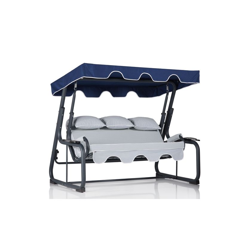 Casa si Gradina - Gradina si terasa - Balansoare si hamace - Balansoare - Balansoar de gradina, Hanah Home, metal, multicolor, 200x165x110 cm, 561CLR1734 - Infinity.ro