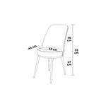 Casa si Gradina - Mobilier - Scaune si fotolii - Scaune - Set scaune, Hanah Home, metal, gri crom, 45x42x91 cm - Infinity.ro
