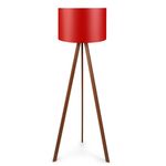 Casa si Gradina - Corpuri si surse de iluminat - Veioze si lampi - Lampadare - Lampadar, Opviq, mdf si pvc, rosu si maro, 38x140 cm, 780SGN2464 - Infinity.ro