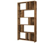 Casa si Gradina - Mobilier - Biblioteci si rafturi - Biblioteci - Biblioteca, Hanah Home, pal melaminat, nuc, 90x20x180 cm - Infinity.ro