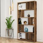 Casa si Gradina - Mobilier - Biblioteci si rafturi - Biblioteci - Biblioteca, Hanah Home, pal melaminat, nuc, 90x20x180 cm - Infinity.ro