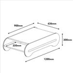 Casa si Gradina - Mobilier - Mese si birouri - Masute de cafea - Masuta de cafea, Hanah Home, pal melaminat, nuc si alb, 120x63.6x30 cm - Infinity.ro