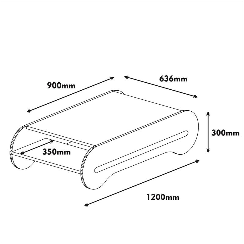 Casa si Gradina - Mobilier - Mese si birouri - Masute de cafea - Masuta de cafea, Hanah Home, pal melaminat, nuc si alb, 120x63.6x30 cm - Infinity.ro