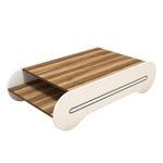 Casa si Gradina - Mobilier - Mese si birouri - Masute de cafea - Masuta de cafea, Hanah Home, pal melaminat, nuc si alb, 120x63.6x30 cm - Infinity.ro