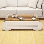Casa si Gradina - Mobilier - Mese si birouri - Masute de cafea - Masuta de cafea, Hanah Home, pal melaminat, nuc si alb, 120x63.6x30 cm - Infinity.ro