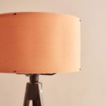 Casa si Gradina - Corpuri si surse de iluminat - Veioze si lampi - Lampadare - Lampadar, Opviq, material textil si lemn, portocaliu maro, 140 cm - Infinity.ro