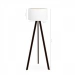 Casa si Gradina - Corpuri si surse de iluminat - Veioze si lampi - Lampadare - Lampadar, Opviq, pvc, alb, picioare mdf, 140 cm - Infinity.ro