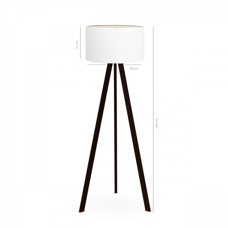 Casa si Gradina - Corpuri si surse de iluminat - Veioze si lampi - Lampadare - Lampadar, Opviq, pvc, alb, picioare mdf, 140 cm - Infinity.ro