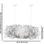 Casa si Gradina - Corpuri si surse de iluminat - Lustre si pendule - Lustra, Opviq, bumbac, alb, 90x45x80 cm - Infinity.ro