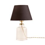 Casa si Gradina - Corpuri si surse de iluminat - Veioze si lampi - Veioze - Veioza, Opviq, material textil si sticla, negru, 32 cm - Infinity.ro