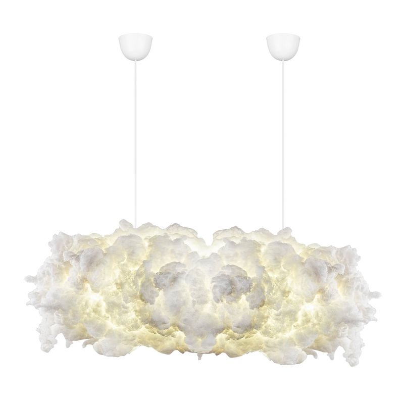 Casa si Gradina - Corpuri si surse de iluminat - Lustre si pendule - Lustra, Opviq, bumbac, alb, 90x45x80 cm - Infinity.ro