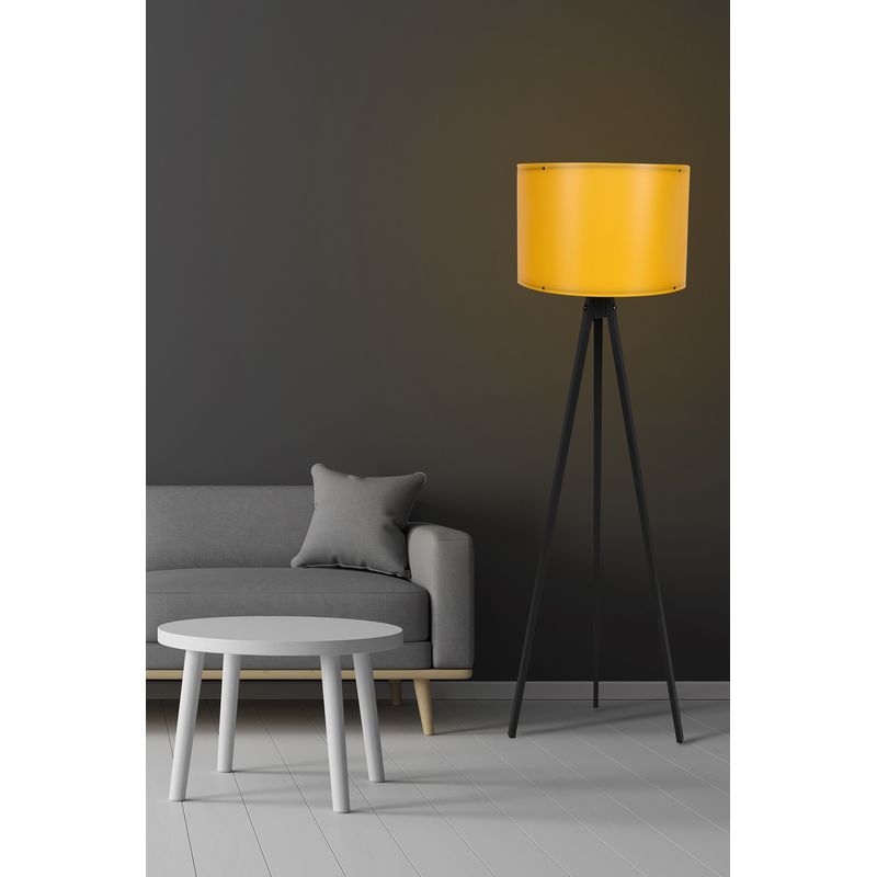 Casa si Gradina - Corpuri si surse de iluminat - Veioze si lampi - Lampadare - Lampadar, Opviq, mdf, galben negru, 145 cm - Infinity.ro