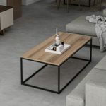 Casa si Gradina - Mobilier - Mese si birouri - Masute de cafea - Masa de cafea, Hanah Home, panou de particule acoperit cu melamina, nuc, 120x60x42 cm - Infinity.ro