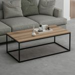 Casa si Gradina - Mobilier - Mese si birouri - Masute de cafea - Masa de cafea, Hanah Home, panou de particule acoperit cu melamina, nuc, 120x60x42 cm - Infinity.ro