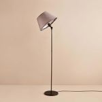 Casa si Gradina - Corpuri si surse de iluminat - Veioze si lampi - Lampadare - Lampadar, Opviq, pvc si metal, gri si negru, 145 cm - Infinity.ro