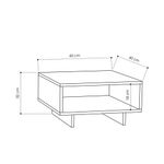 Casa si Gradina - Mobilier - Mese si birouri - Masute de cafea - Masuta de cafea, Hanah Home, pal melaminat, alb si antracit, 60x60x32 cm - Infinity.ro