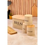 Casa si Gradina - Bucatarie si vesela - Organizare si depozitare bucatarie - Cutii alimentare - Set cutii depozitare, Hermia, metal, maro, capac din lemn, 4 piese - Infinity.ro