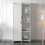 Casa si Gradina - Mobilier - Biblioteci si rafturi - Biblioteci - Biblioteca, Hanah Home, pal melaminat, alb, 70x30x180 cm - Infinity.ro
